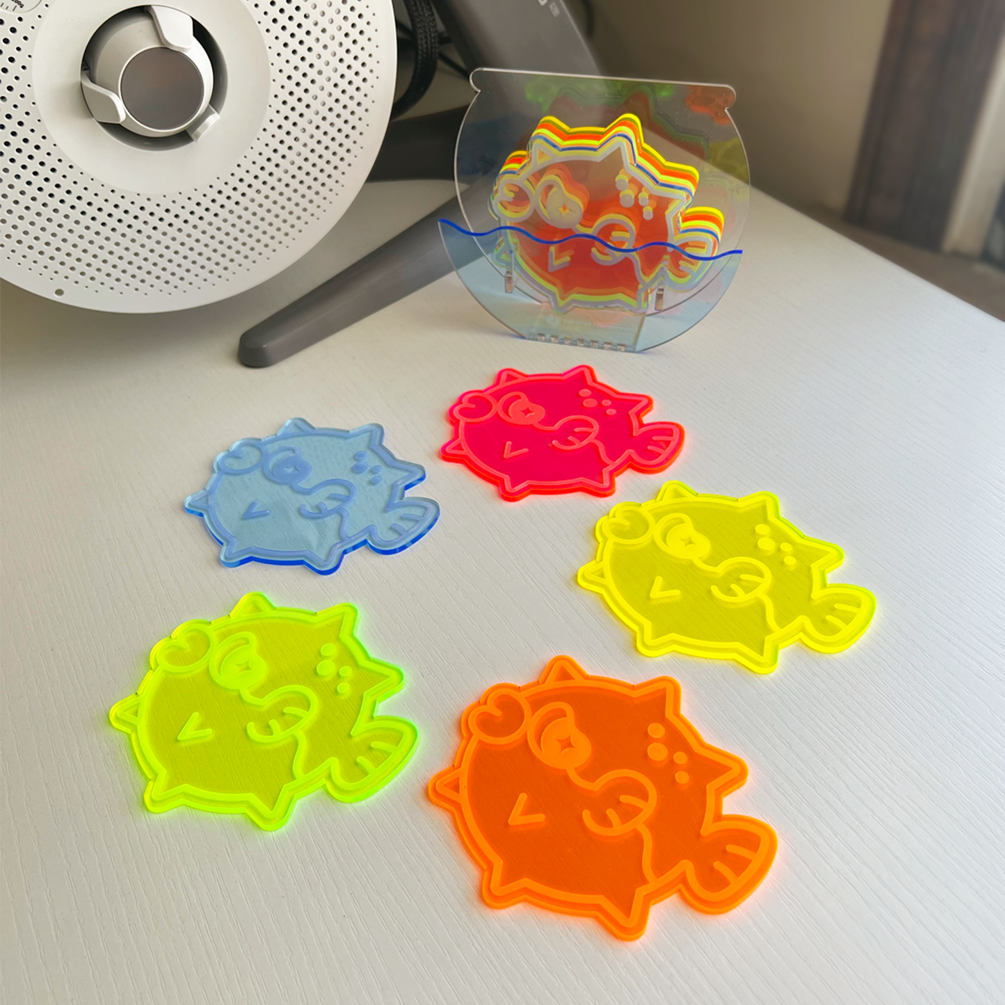 Pufferfish Coaster Set