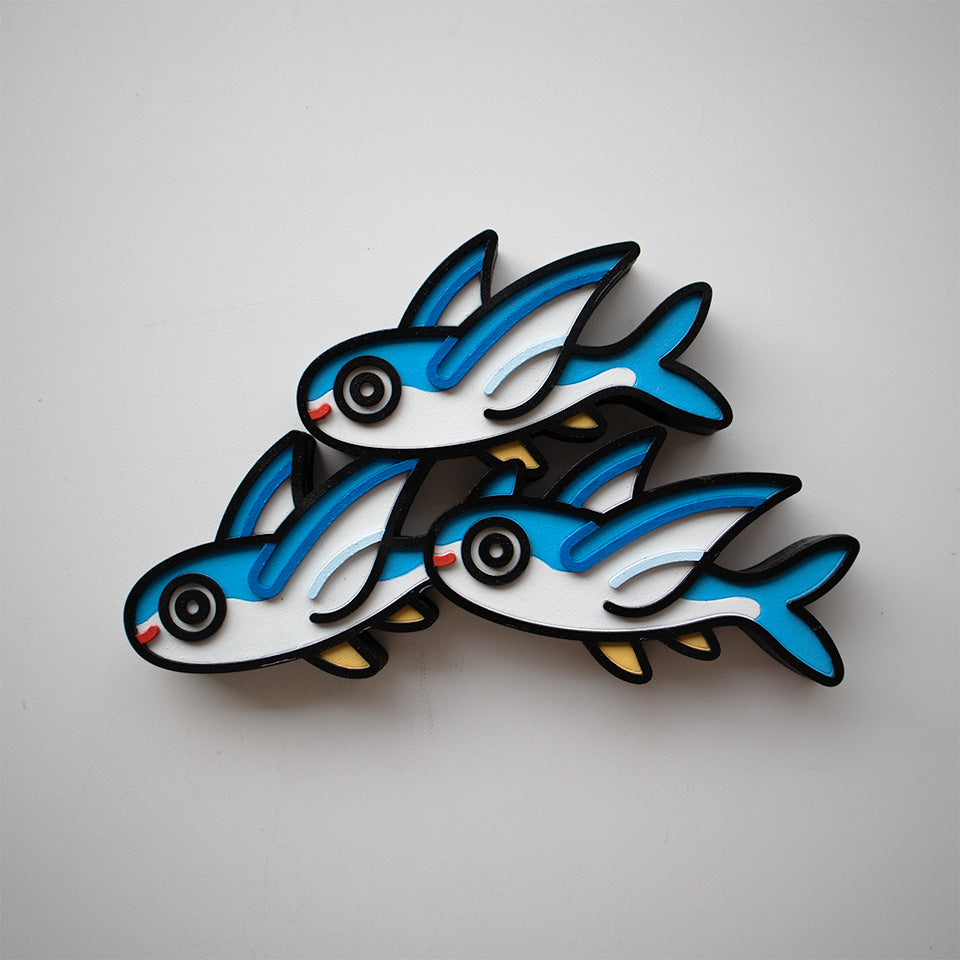 [PRE-ORDER] Chibi Flying Fish Wood Figurine
