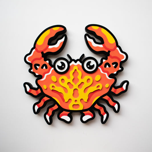 [PRE-ORDER] Crab Woodcut Painting