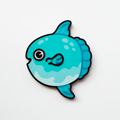 Mola Mola Woodcut Painting